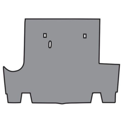 Trunk Floor Mat Cover for 71-74 Dodge Coronet 2DR Hardtop, Gray Herringbone Vinyl, US-made, OEM quality replication.