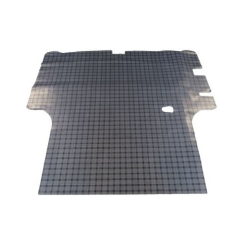 Trunk Floor Mat Cover for 1960-1962 Plymouth Valiant 2DR, Gray Herringbone Vinyl, Front Area Protection, Reproduction.