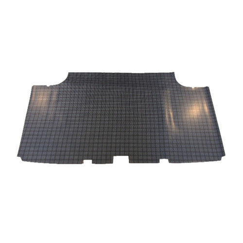 Trunk Floor Mat Cover for 68-69 Plymouth GTX, Gray Herringbone Rubber, Front Area, US-Made, OEM Quality, 1-Piece Kit.