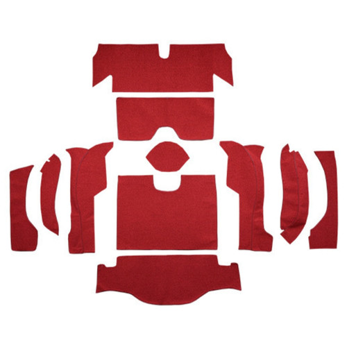 Carpet for 1964 Chevrolet Corvette Rear Area in Foam Loop, Cut & Sewn Style - US Made Automotive-Grade Flooring Kit.