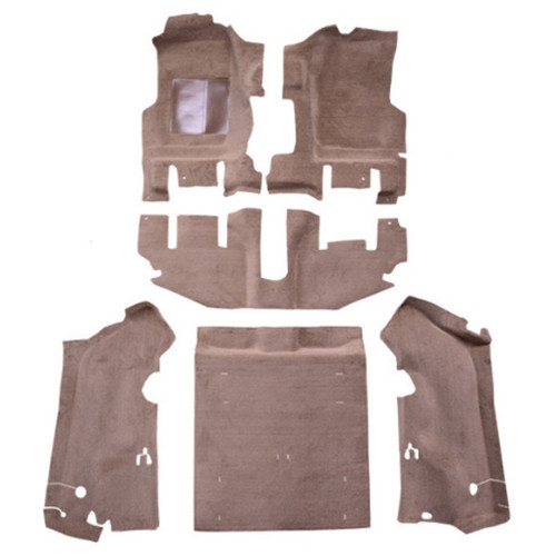 Carpet for Jeep Wrangler Long Console, Complete Kit - US Made, Precision Cut, Easy Install with Padding & Heel Pads