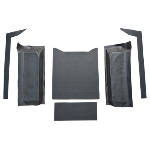 Carpet for Jeep Wrangler Cargo Area Vinyl, Black #16 - US Made Automotive-Grade Flooring Kit with Padding & Heel Pads