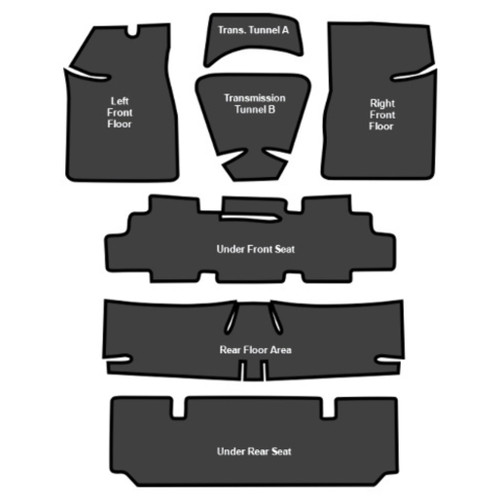 Sound Deadener for 1968-1972 Oldsmobile Cutlass Die Cut EVA Complete 7Pc