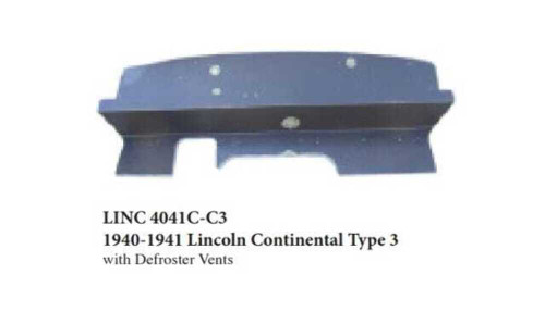 1940-1941 Lincoln Continental Firewall Insulator Panel Type 3 w/Defrost Vents