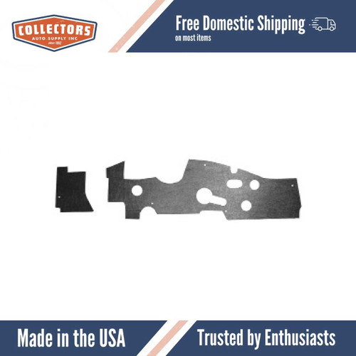 1966-70 Mopar B-Body Firewall Insulator HC..2 PIECE..- Flat..- Fiberglass
