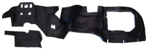 1970-1972 Corvette Firewall Insulator (Ultra High Def Rubber)..The Firewall has the Heater Cutout with the AC Perforated