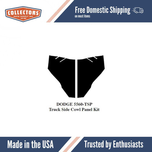 1955-1960 Dodge Truck Side Kick Panel Set (ABS Plastic)