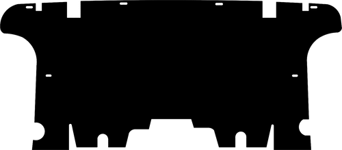 1967-68 Cougar Coupe Seat Divider/Insulated..- Single Heatshield..- Foil Side Out