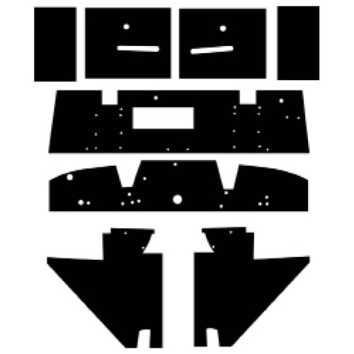 1955-1962 MG-A Coupe Kick Panel/Firewall Insulation Kit 1955-1962 MG-A Coupe Kick Panel/Firewall Insulation Kit