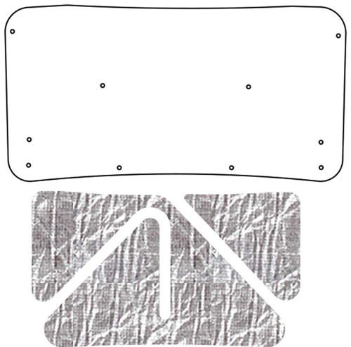 1967-68 Cougar Under Trunk Cover Smooth AcoustiHood Kit 1967-68 Cougar Under Trunk Cover Smooth AcoustiHood Kit