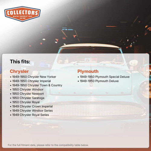 1949-1950 Mopar Radiator to Firewall Air Duct 6 Cylinder