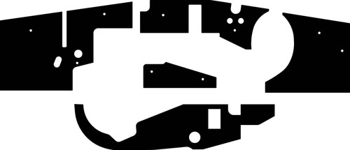 1963-66 Mopar A-Body Firewall Insulator w/AC..- Flat..- 4 Piece..- Heatshield