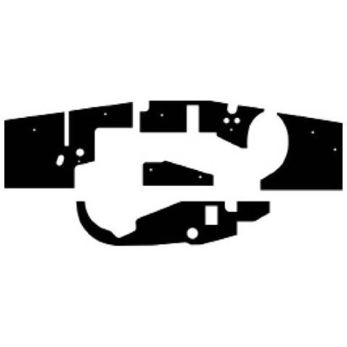 1963-66 Mopar A-Body Firewall Insulator w/AC..- Flat..- 4 Piece..- Heatshield