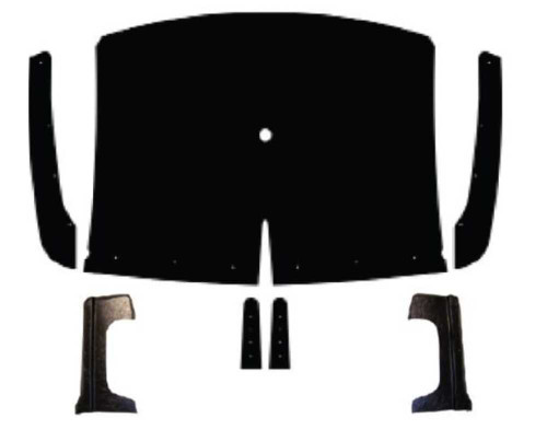 1955-1956 Dodge Large Window Truck Headliner with Molded Quarter Panels (ABS Plastic) w/ Binding Tape NO HARDWARE
