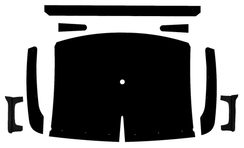 1955-1956 Dodge Large Window Truck Headliner with Molded Quarter Panels (ABS Plastic) w/ Binding Tape NO HARDWARE