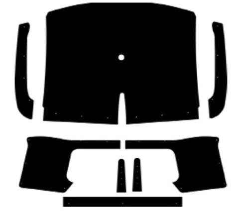 1955-1956 Dodge Small Window Truck Headliner with Molded Quarter Panels (ABS Plastic) w/ Binding Tape NO HARDWARE