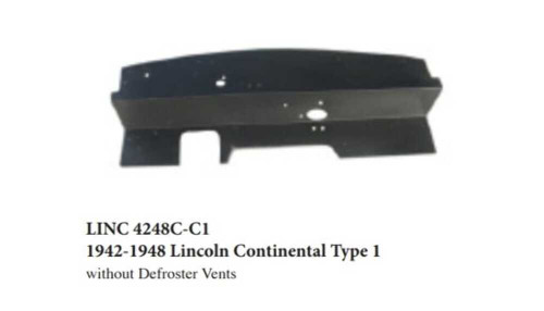1942-1948 Lincoln Continental Firewall Insulator Type 1 w/out Def Vents..-Heat Bend..