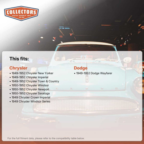 Package Tray Insulation for 1949-1952 Mopar Sedan