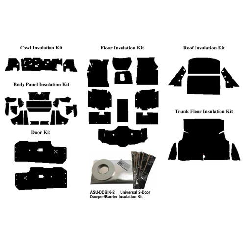 Insulation Sound Deadener Kit for 71-73 Mustang Coupe Acoustishield Complete