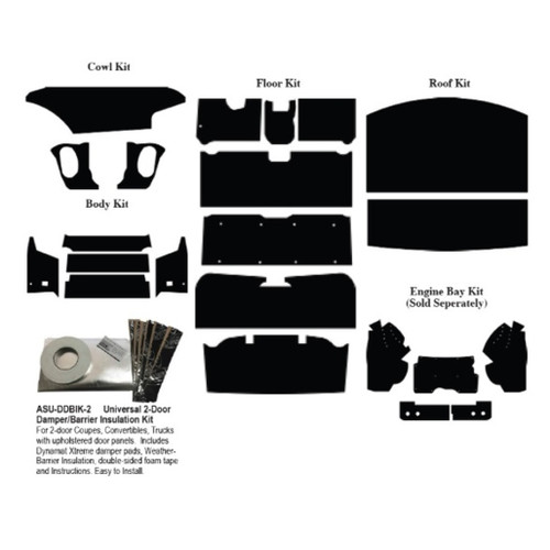 Insulation Sound Deadener Kit for 1965-1969 Clark Corvair Coupe Shield Complete