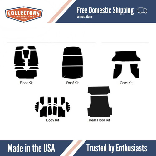 Insulation Sound Deadener Kit for 1955-56 Ford Panel Delivery Van Sedan Complete