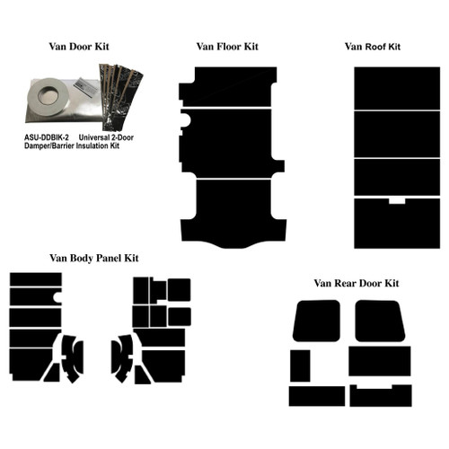 Insulation Sound Deadener Kit for 96-16 Chevy Express Van Acoustishield Complete