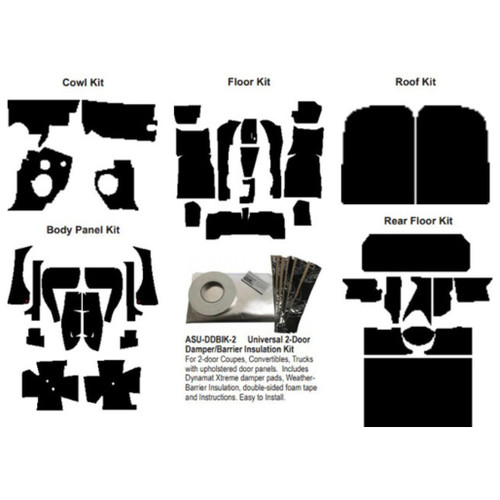 Insulation Sound Deadener Kit for 68-82 Corvette Coupe Acoustishield Complete