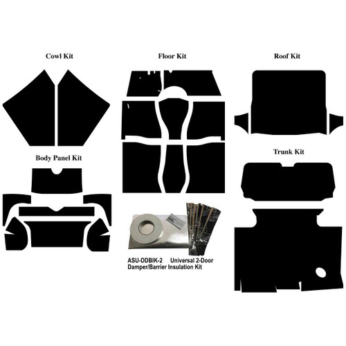 Insulation Sound Deadener Kit for 1954-1962 Metropolitan Coupe Shield Complete Insulation Sound Deadener Kit for 1954-1962 Metropolitan Coupe Shield Complete