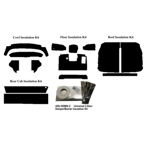 Insulation Sound Deadener Kit for 1956 Ford Truck Acoustishield Complete - Large