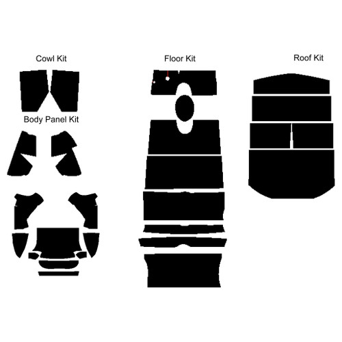 Insulation Sound Deadener Kit for 37-39 Chevy 4-D Sedan Acoustishield Complete