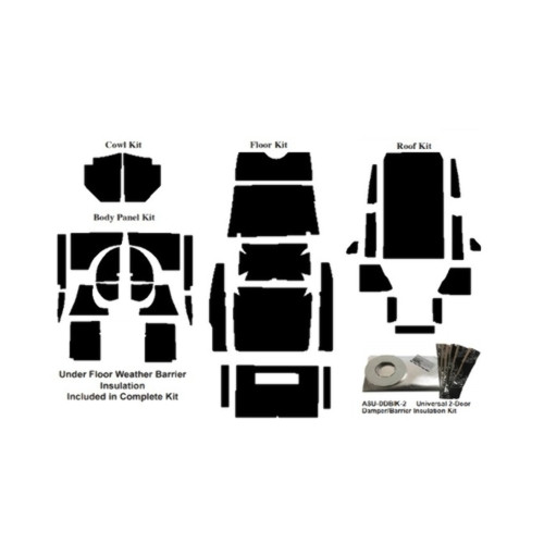 Insulation Sound Deadener Kit for 1930-31 Ford Model A, Sedan Tudor Complete Kit