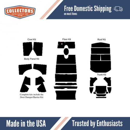 Insulation Sound Deadener Kit for 37-39 Chevy 2-D Sedan Acoustishield Complete