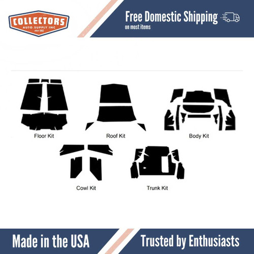 Insulation Sound Deadener Kit for 1949-1951 Ford Coupe Acoustishield Complete