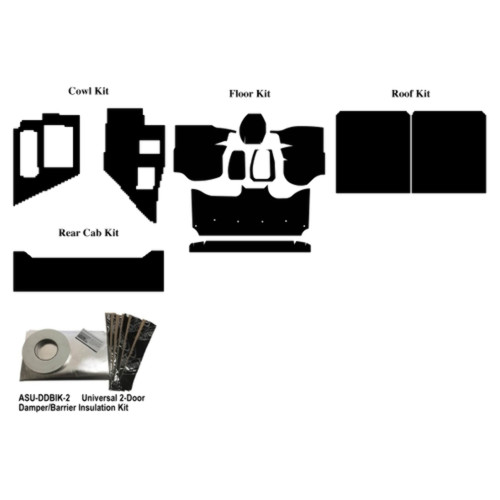 Insulation Sound Deadener Kit for 87-91 Truck Std Cab Acoustishield Complete