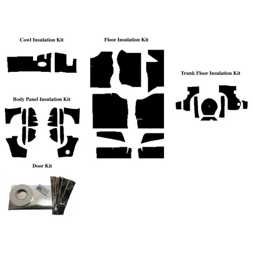 Insulation Sound Deadener Kit for 79-93 Ford Mustang Convertible Shield Complete