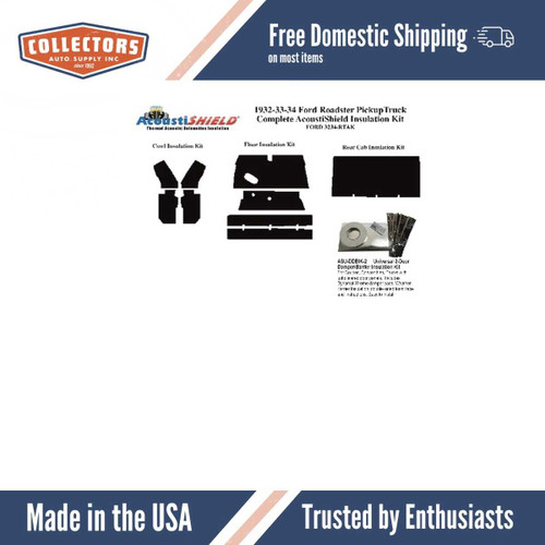 Insulation Sound Deadener Kit for 1932-34 Ford Roadster Acoustishield Complete