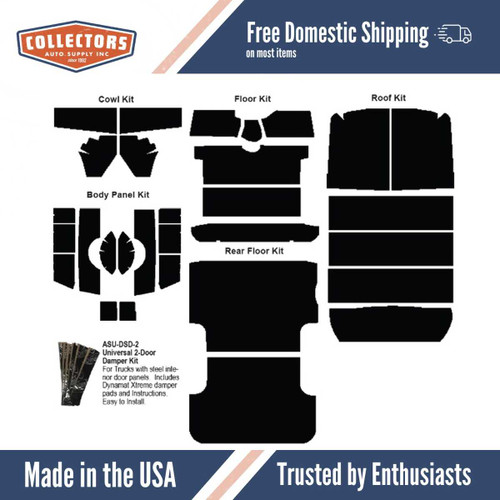 Insulation Sound Deadener Kit for 55-59 Chevy Panel Delivery Van Shield Complete