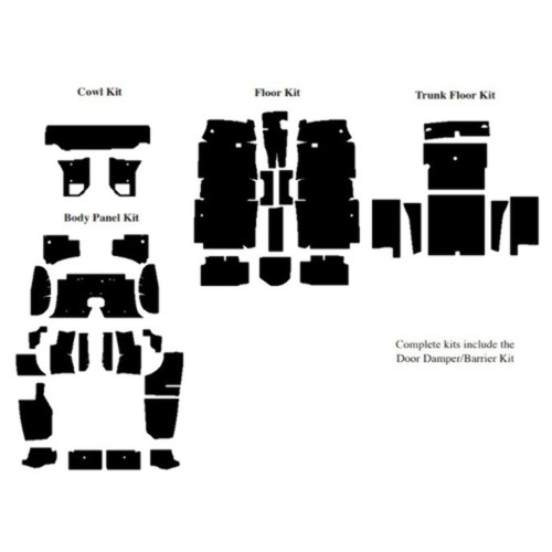 Insulation Sound Deadener Kit for 1964-66 Ford Thunderbird Convertible Complete