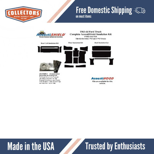 Insulation Sound Deadener Kit for 1961-1964 Ford Truck Acoustishield Complete