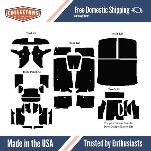 Insulation Sound Deadener Kit for 58 Edsel Ranger Coupe Acoustishield Complete