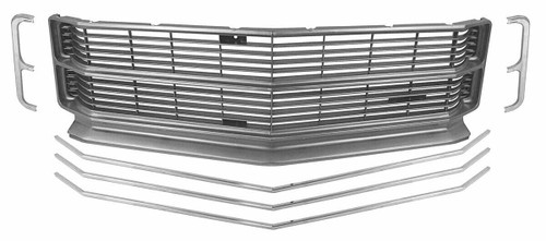 Grille Kit for 1971 Chevrolet Chevelle, El Camino 6 piece set Silver Set