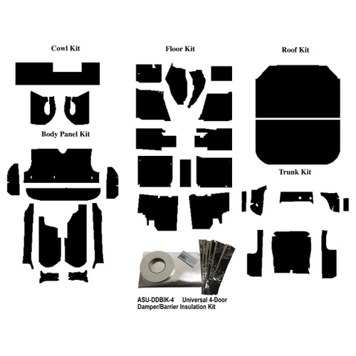 Insulation Sound Deadener Kit for 62-67 Chevy Nova Sedan Acoustishield Complete Insulation Sound Deadener Kit for 62-67 Chevy Nova Sedan Acoustishield Complete