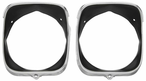 Headlight Bezels for 1969 Chevrolet Chevelle, El Camino Inner/Outer Left Pair