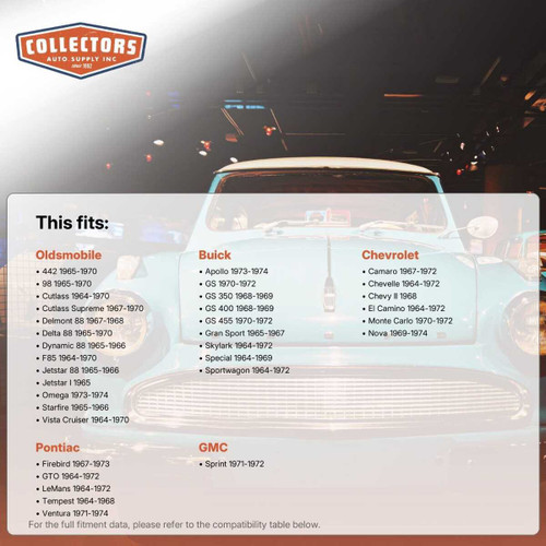 Control Arm Bushing for 1964-1974 Domestics 1pc Front Lower, 17338