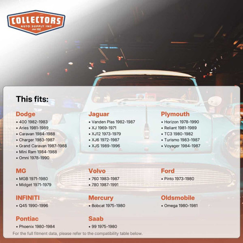 Rack and Pinion Bellows for 1971-1996 Domestics 1pc Front Left 26334
