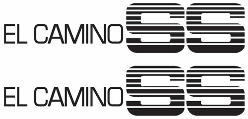 Door Decal for 1986-1987 Chevrolet El Camino Super Sport Black Pair