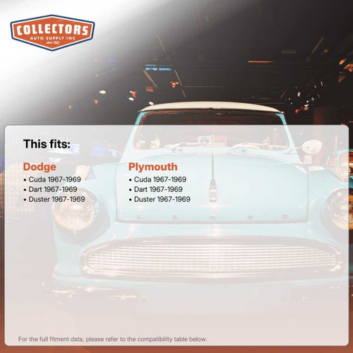 Gas Tank Cover for Mopar Cuda 67-74 Dart 70-74 Duster 1967-69 2DR Cardboard