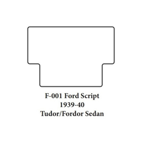 Trunk Floor Mat Cover for 1939-40 Ford Fordor Sedan Ultra High Def Rubber Smooth