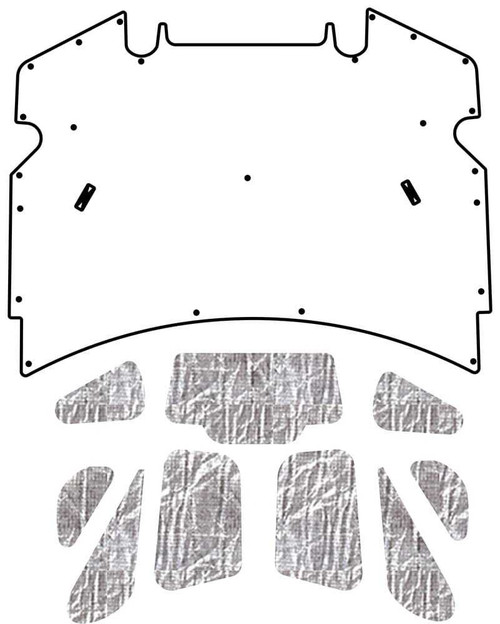 Hood Insulation Pad Heat Shield for 1998-2002 Chevrolet Camaro F-Body Smooth