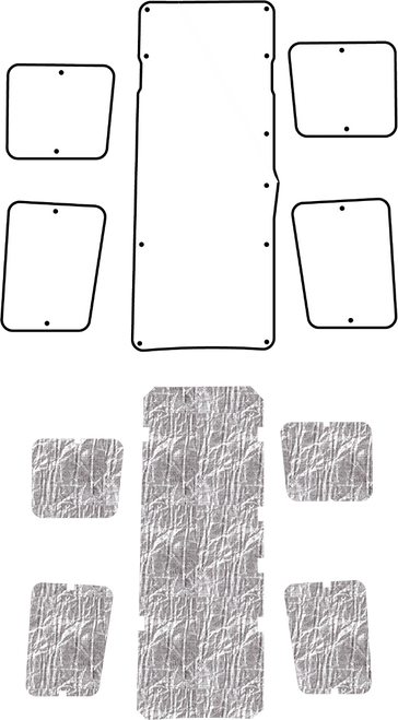 Hood Insulation Pad Heat Shield for 92-96 Chevrolet Corvette Under Cover Smooth